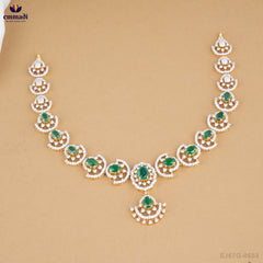 AARAATHANA Elegant Green CZ Necklace