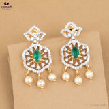 AARYAH Exquisite Green CZ Hangings