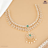 AAVANI Exquisite Green CZ Necklace