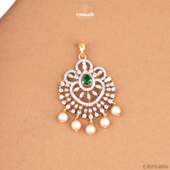 Deepanshi & Deepali Elegant CZ Pendant and Premium Studs Set