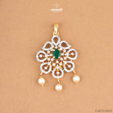 Chanderkala Radiant CZ Pendant and Premium CZ Studs