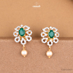 Chanderkala Radiant CZ Pendant and Premium CZ Studs