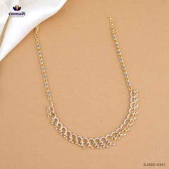 ABHIJITI Elegant White CZ Necklace