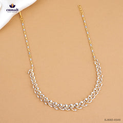ABHIMATI Elegant White CZ Necklace