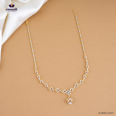 Abhinaya Elegant White CZ Necklace