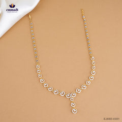 ABHIPRITI Premium White CZ Necklace