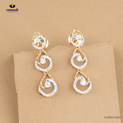 ABHIRAMI Exquisite White CZ Hangings