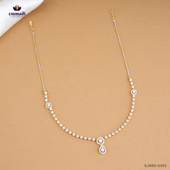 ABHIRANJANA Premium White CZ Necklace