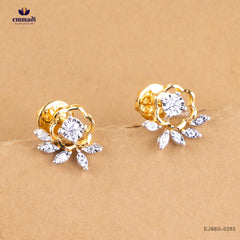 ABIRAMI Elegant White CZ Studs