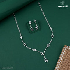 Reema Premium CZ White Necklace