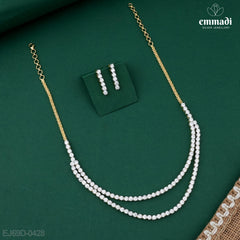 Ravina Premium CZ White Necklace