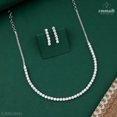Pryinka Premium CZ White Necklace