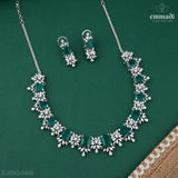 Priyanka's Premium CZ Green Necklace