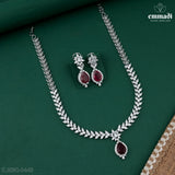 Priyaki Premium CZ Red Necklace