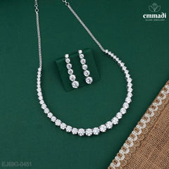 Priya's Premium CZ White Necklace