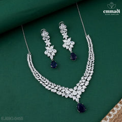 Premwati Premium CZ Blue Necklace