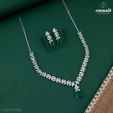 Premlata Premium CZ Green Necklace