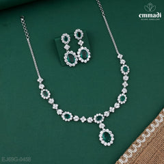 Preety Premium CZ Green Necklace