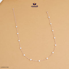 DAACHAYANI Exquisite White CZ Chain