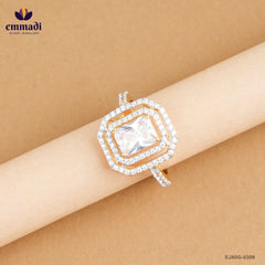 DARPITA Elegant White CZ Ring