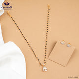 AJEETA Elegant White Chain Nallapusalu