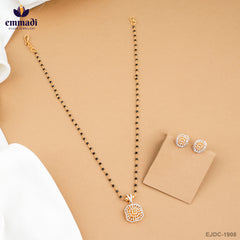 AKRITI Exquisite White Chain Nallapusalu Jewelry