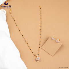 AKSITHI Elegant Chain Nallapusalu Jewelry