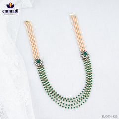 Alekhya Elegant Green Victorian Long Necklace