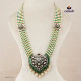 Koyel Victorian Green Long Necklace