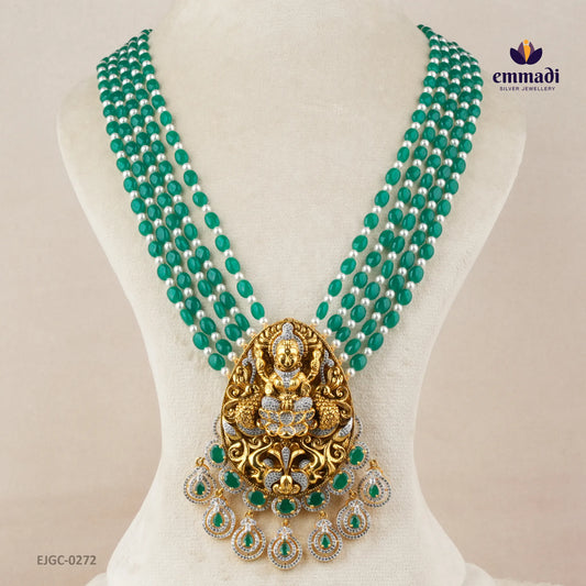 Mausam Ultra Light Green Long Necklace