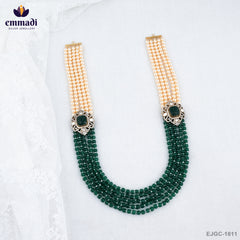 AMODA Elegant Green Victorian Long Necklace