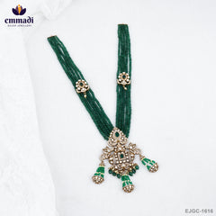 AMREATAH Elegant Victorian Green Long Necklace