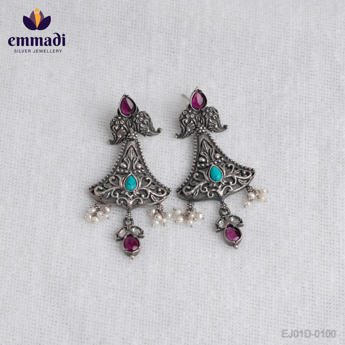 Nisha's Oxidised Multi Hangings: Handcrafted Indian Jewellery
