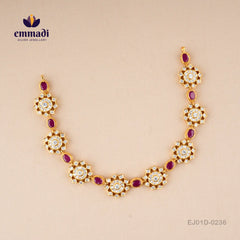 Aaradhya Red Necklace CZ