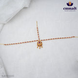 Sita's CZ Red Mata Patti: Handcrafted Indian Jewellery with Pure Gold Plating