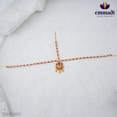 Sita's CZ Red Mata Patti: Handcrafted Indian Jewellery with Pure Gold Plating