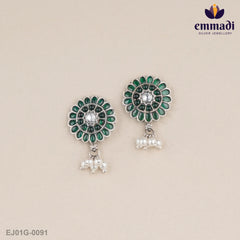 Arya Cz Green Studs