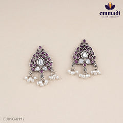 Caa Oxidized Pink Studs