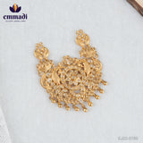 Babita "Shubha Laxmi Handcrafted Pendant: Exquisite 92.5 Silver Pendant featuring CZ White with Pure Gold Plating, by Emmadi Jewellers"