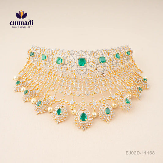 Riya Premium Cz Green Choker