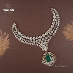 Yaja Premium Cz Green Necklace