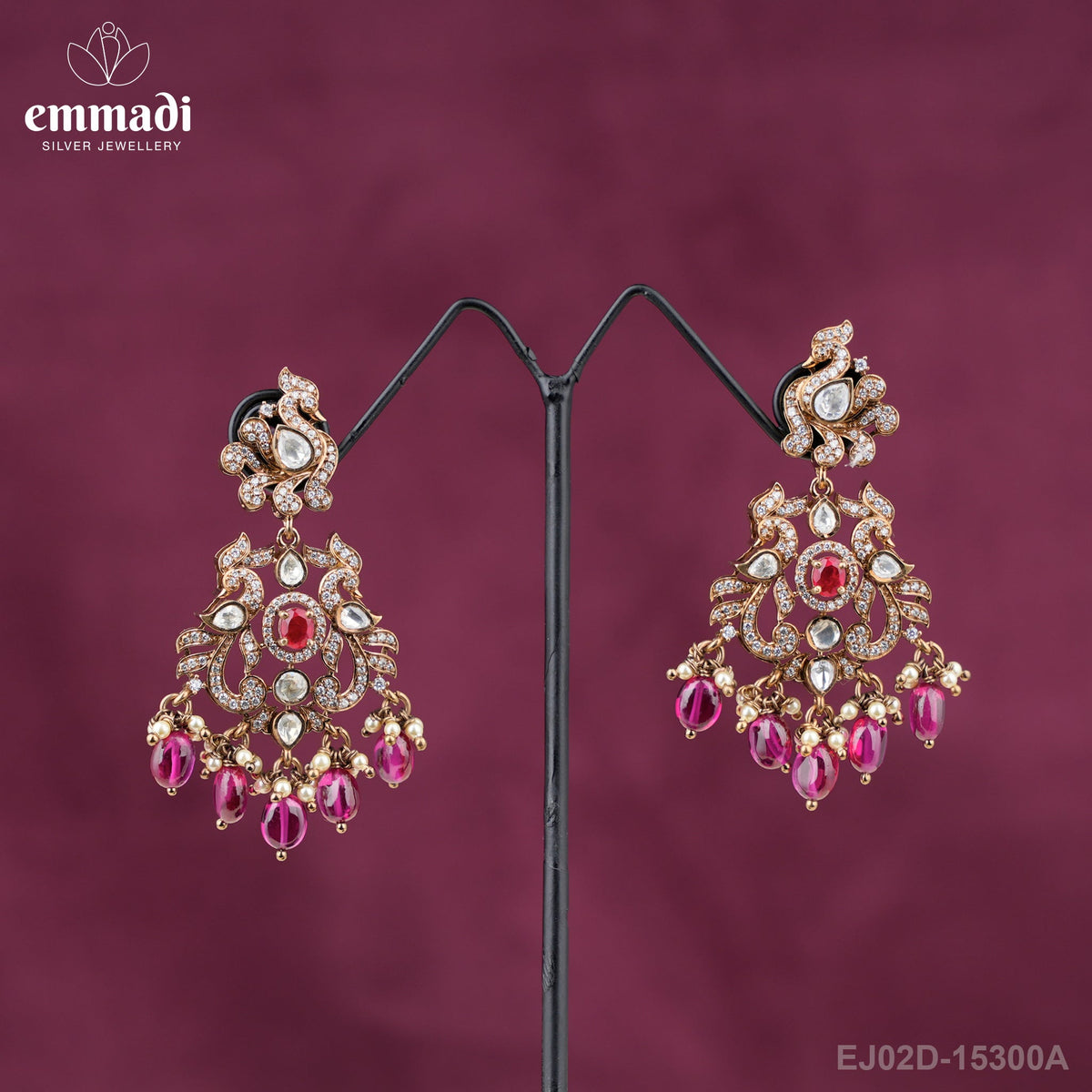 Shreya's Victorian Red Hangings: Handcrafted Indian Jewellery