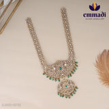 Rani's Victorian Green Long Necklace: Handcrafted Indian Jewellery Collection