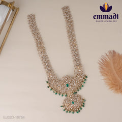 Rani's Victorian Green Long Necklace: Handcrafted Indian Jewellery Collection