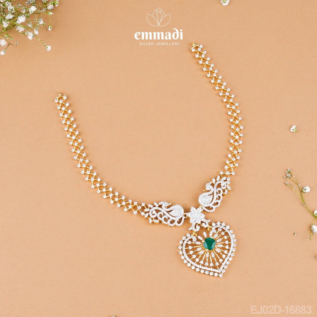 Surjeet's Premium Green CZ Necklace