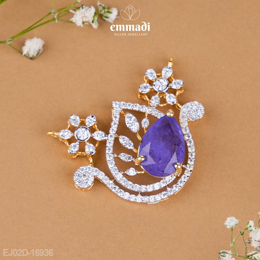 Sudesh Blue Premium CZ Pendant