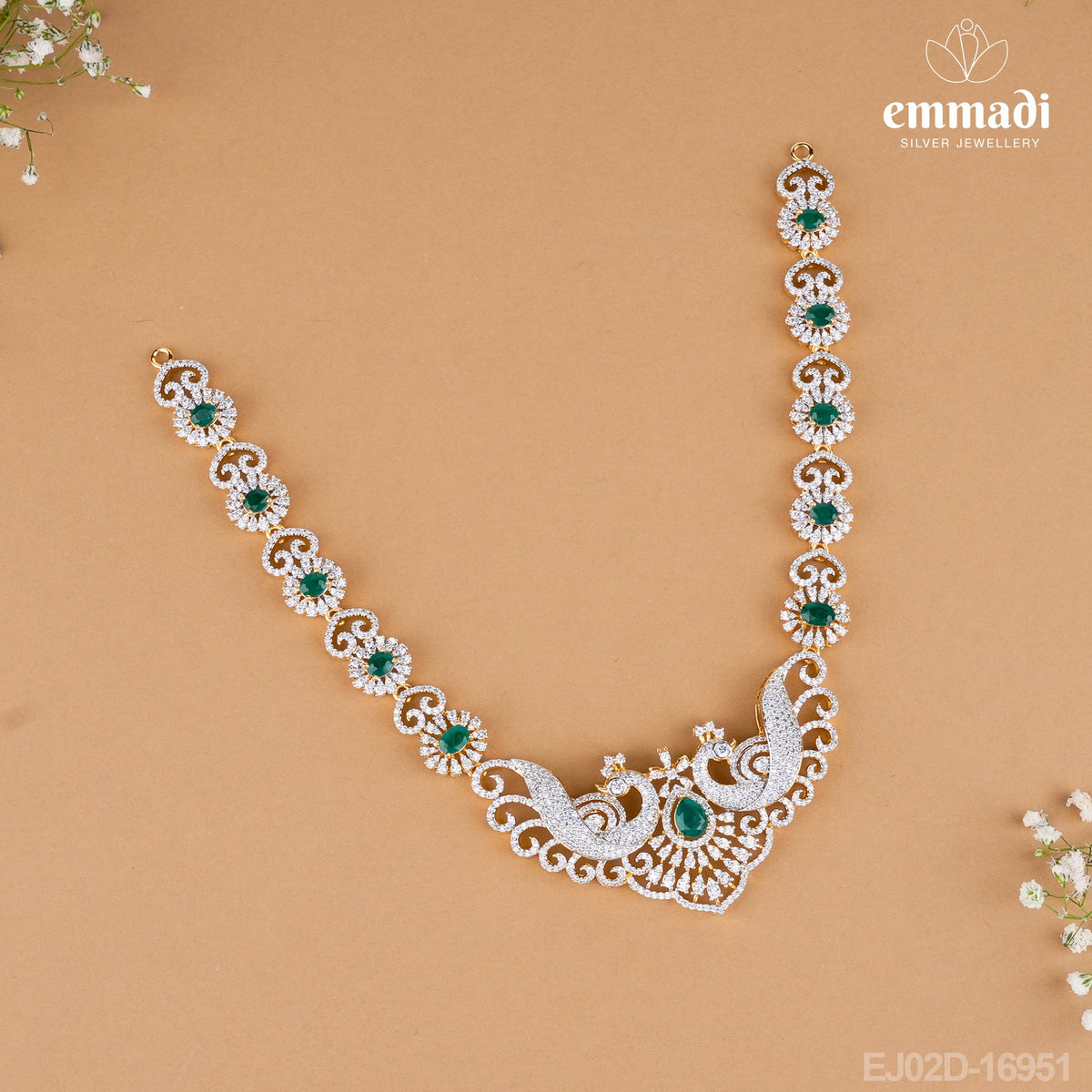 Sosri Premium CZ Green Necklace