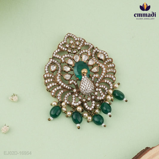 Sonu Victorian Green Stone Pendant
