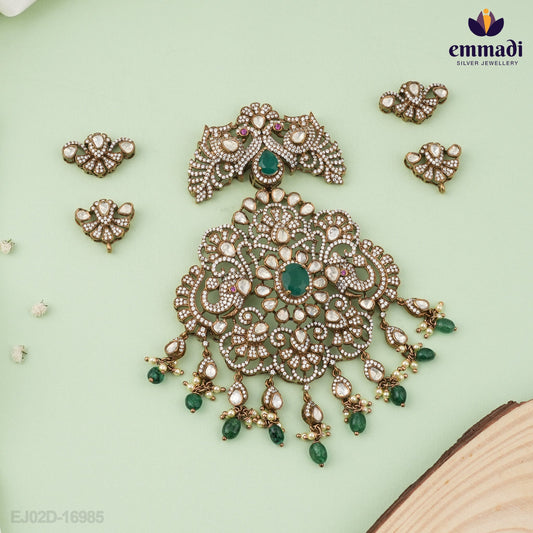 Sartaj Saraswati Handcrafted Victorian Stone Pendant and Hangings