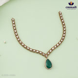 Victorian Green Stone Necklace and Hangings by Saraswati and Saral